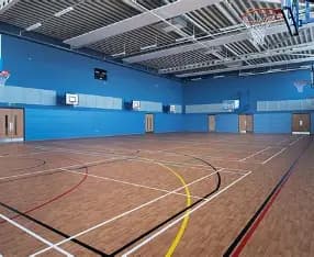 Indoor sports hall at Trinity Academy