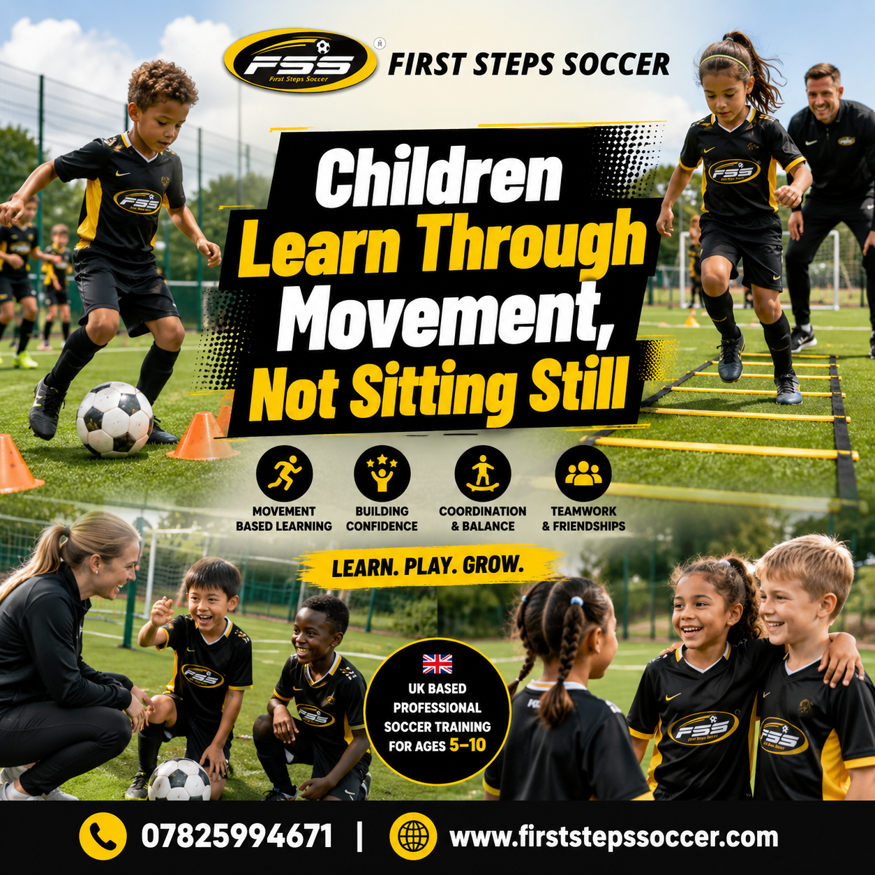 Kids' football training in Swindon